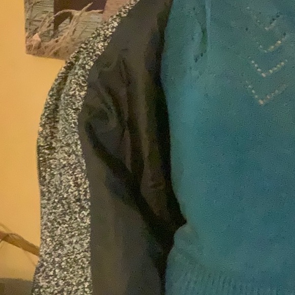 NWT JUSTFAB Blk/gray Tweed zippered pea coat with pockets XXL - Picture 6 of 8